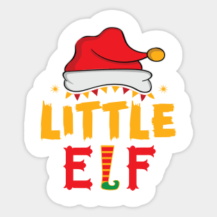 Littele Elf Chistmas Graphic Design T-shirt Sticker